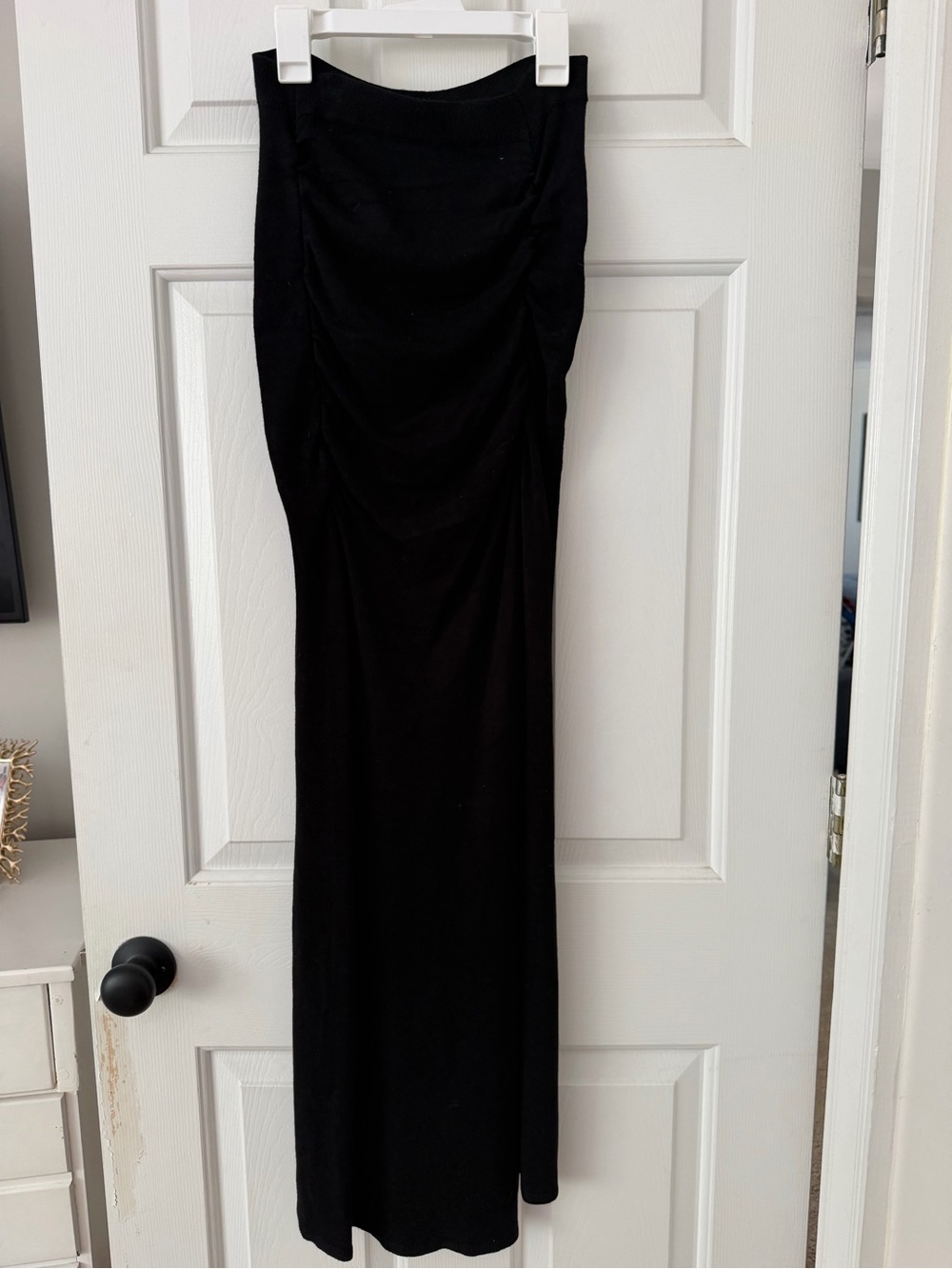 Free People Strapless Black Knit Dress with side slit